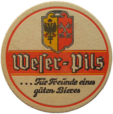 ALTER BIERDECKEL Weser Pils