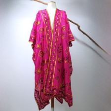 ZARA ? LIMITED EDITION KIMONO KAFTAN BESTICKT STICKEREI GÜRTEL BAUMWOLLE 