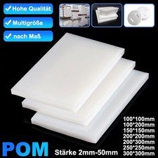 Weiß POM Kunststoffplatte Polyoxymethylen Kunststoff Platten Dicke 2mm-50mm