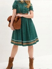 %%%% 5* Gr. 48 BPC COTTON MODERNES DIRNDL Kleid Grün selection Trachtenkleid neu