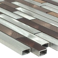 Aluminium metall mosaikfliesen - aluminium,