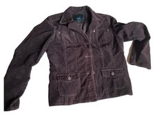 Cecil Cordjacke Damen Braun Gr. L Baumwolle Casual Freizeit Langarm Knopf