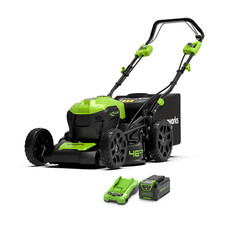 40V Akku Rasenmäher Selbstfahrend 46cm Greenworks GD40LM46SP mit 1X 4Ah Battery