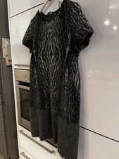 Marccain n5 Damen Woll Kleid Animal Strick Neu