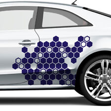 Dekorbogen Auto Aufkleber Waben Abstrakt Bienenwaben Pixel Hexagon Sticker #1316