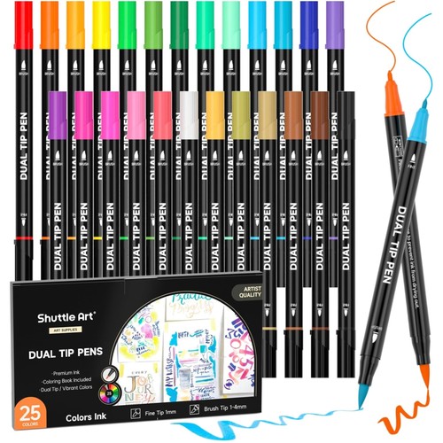 Dual brush pen set farben - pen, 25
