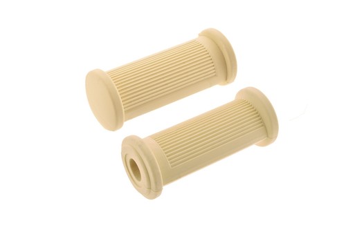 Beige fußrastengummis oval - 2x,