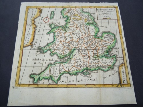 Antike karte von england - von, und