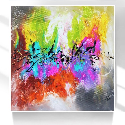 Leinwand bild abstrakt bunt - abstrakt,