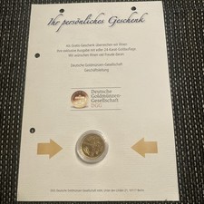 DGG 1 DM Münze 24 Karat