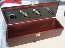 Wein Geschenkbox, mit Sommelier-Set Kellnermesser, Verschliesser