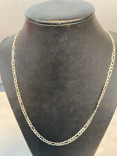 UNISEX FLACHPANZER-KETTE SILBER 925 PUNZIERT 17 GRAMM  KARABINERVERSCHLUSS