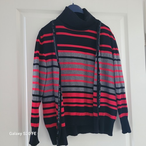 Rot schwarz graues twin set - rot/schwarz/graues,