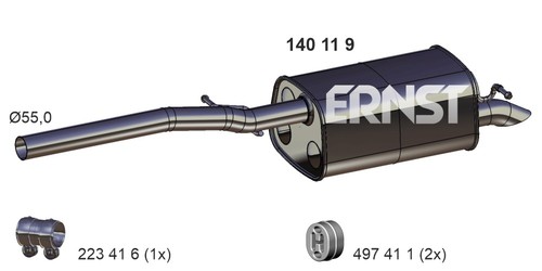 Ernst endschalldämpfer für - ernst,
