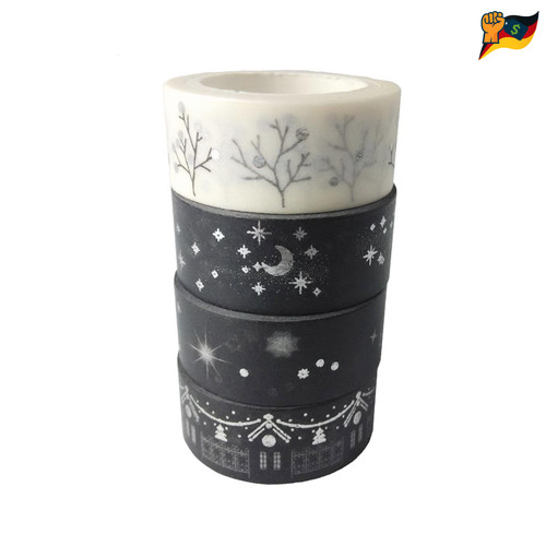 Washi tape silber - washi,