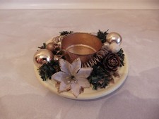 Weihnachtsdeko, Teelichthalter, Geschmückte Teller