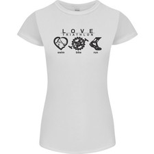 Love Triathlon Laufen Schwimmen Radfahren Damen Petite Schnitt T-Shirt