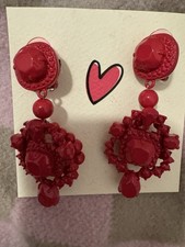 Ohrringe, Clips Rot, Lanvin&HM