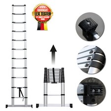 Alu Teleskopleiter Stufenleiter Ausziehleiter Anlegeleiter bis 3,3 Meter 150kg