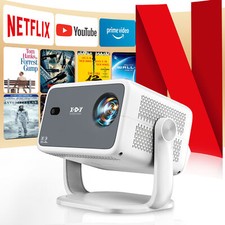 2025 NEU 4K Mini Beamer HD WiFi Projektor Heimkino Multimediaplayer mit Leinwand