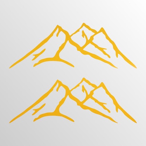 Mountain aufkleber berge - 2x,