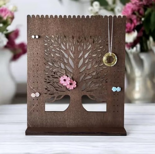 Holz schmuck organizer display - schmuck,