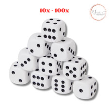 10-100 Stk Spielwürfel weiß