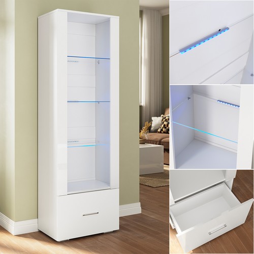 Hochschrank vitrine mit led - hochschrank,