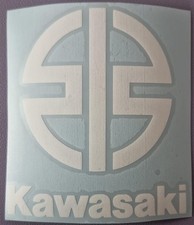 Kawasaki Logo Aufkleber Weiß