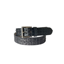 Krokodilleder Gürtel Schwarz