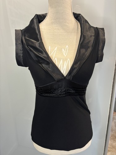 Bluse schwarz satin - schwarz, 36