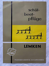 LEMKEN Schäl-Beet-Pflüge Prospekt von 1964, ORIGINAL