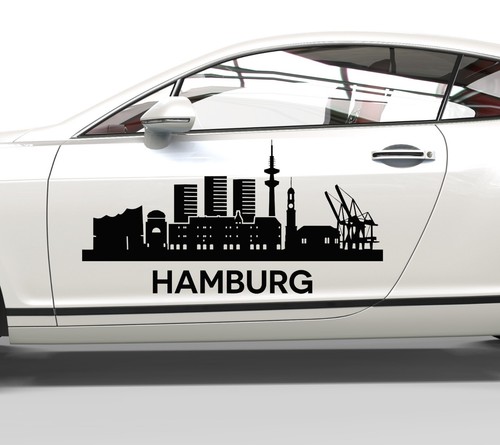 Autoaufkleber skyline hamburg - skyline,