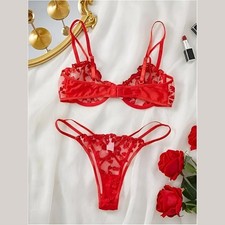 2 Stücke Mesh-Stickerei Damen