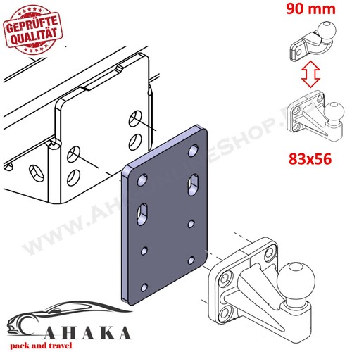 Adapterplatte erhöhung kugel - adapterplatte,