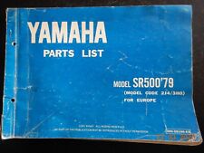 Reparaturanleitung Ersatzteilekatalog Yamaha SR500 Teile 1979 Parts -List