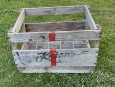 Alte Bierkiste aus Holz, Brauerei Cluss Heilbronn mit Metalleinsatz, selten