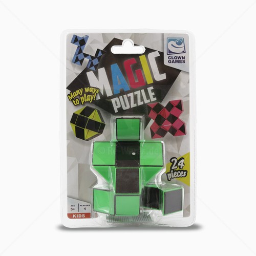 Magic puzzle clown - magic, grün