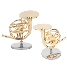 Miniatur-Waldhorn Zartes Goldenes Instrument Ornament Dekoration Für