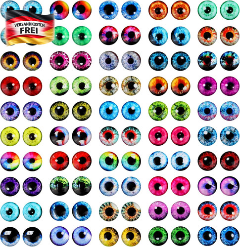 Glasaugen pack mit 100 - glasaugen,