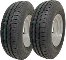 145R10 Anhänger Rad, Reifen 10" 500kg 84/82N 4 Bolzen 4 Zoll PKD E-Zeichen (2...