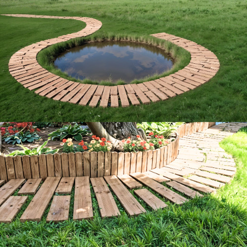 Lärchenholz-Gartenweg