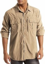 Herren Outdoorhemd UV Schutz / Safarihemd lang/ Schnelltrocknend wasserabweisend