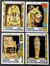 Zentralafrika 1978 Kunstschätze Tut-ench-Amun Briefmarke Stamp Timbre Sello used