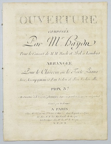 Joseph haydn ouverture bach - joseph,
