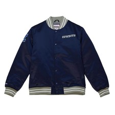 Dallas Cowboys NFL Mitchell & Ness Heavyweight Satin Jacke Navy