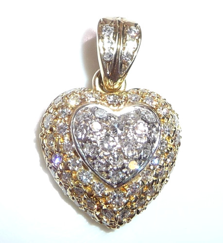 Anhänger herz 585 - 585, 1.00ct