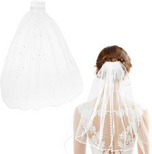 Brautschleier mit Kunstperlen