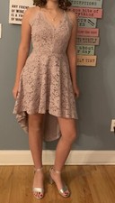 Wneu Damen Hi-low Kleid Spitze Windsor Gr S Hochzeit Party Firmung