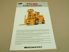 Prospekt Komatsu FD30 Gabelstapler mit technischen Daten